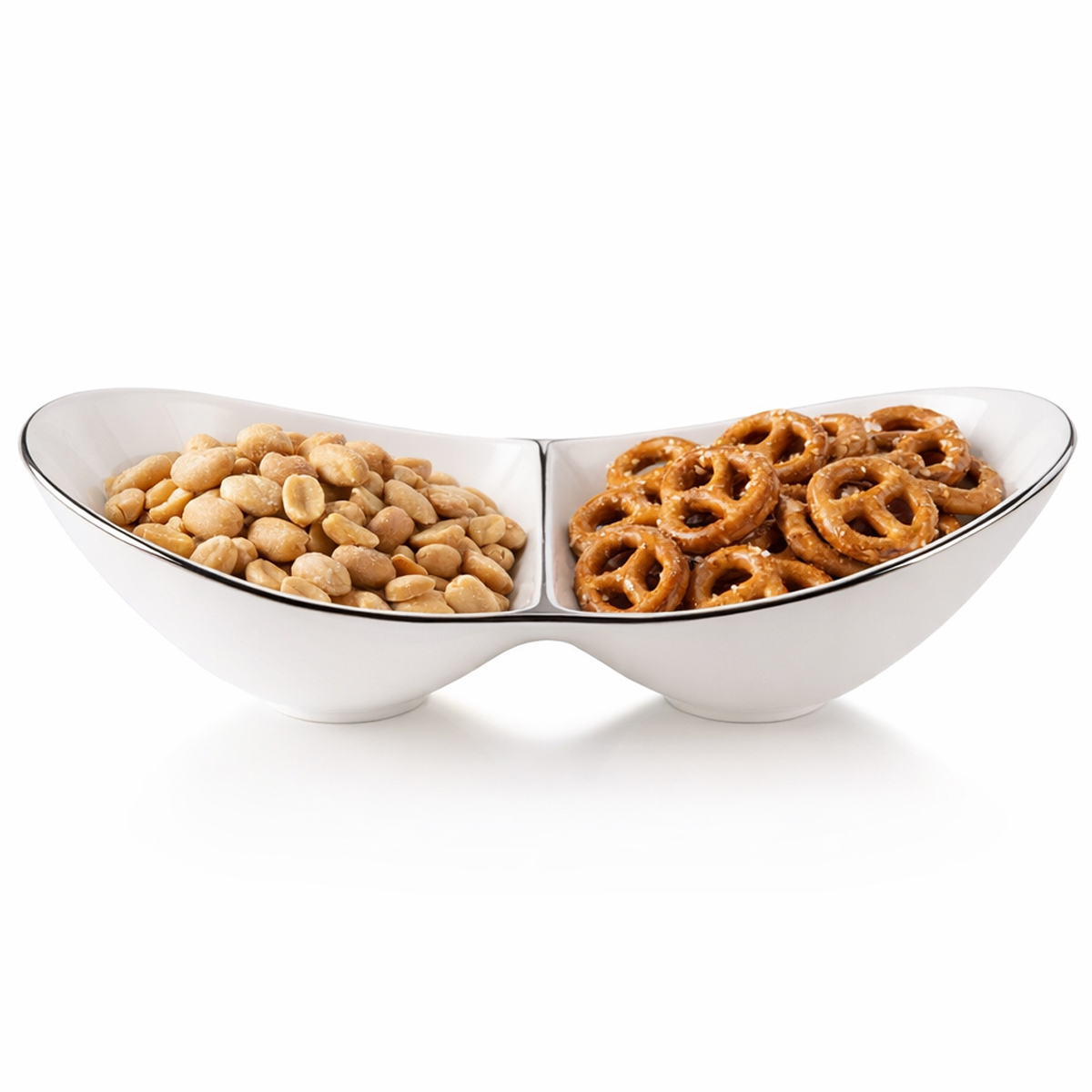 Affek Design MX2294 Servírovacia keramická miska RITA biela 28 x 14 x 8 cm