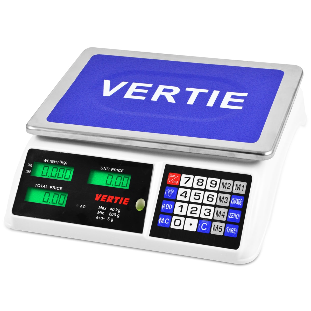 VERTIE TD-8888 Digitálna váha do 40kg, presnosť váženia 5g