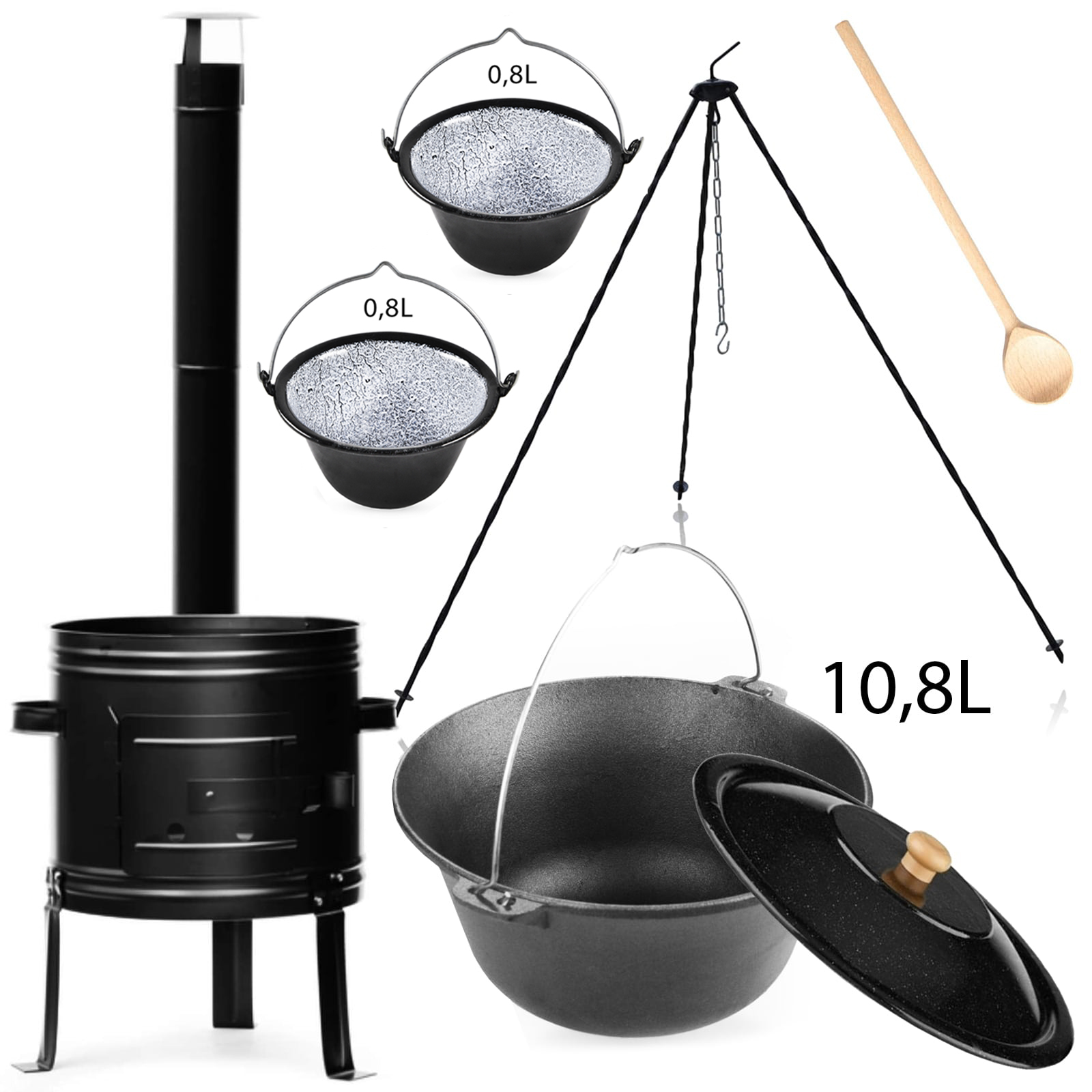 Perfect Home Kotlíková súprava 10,8L so servírovacími kotlíkmi 0,8L, 7ks