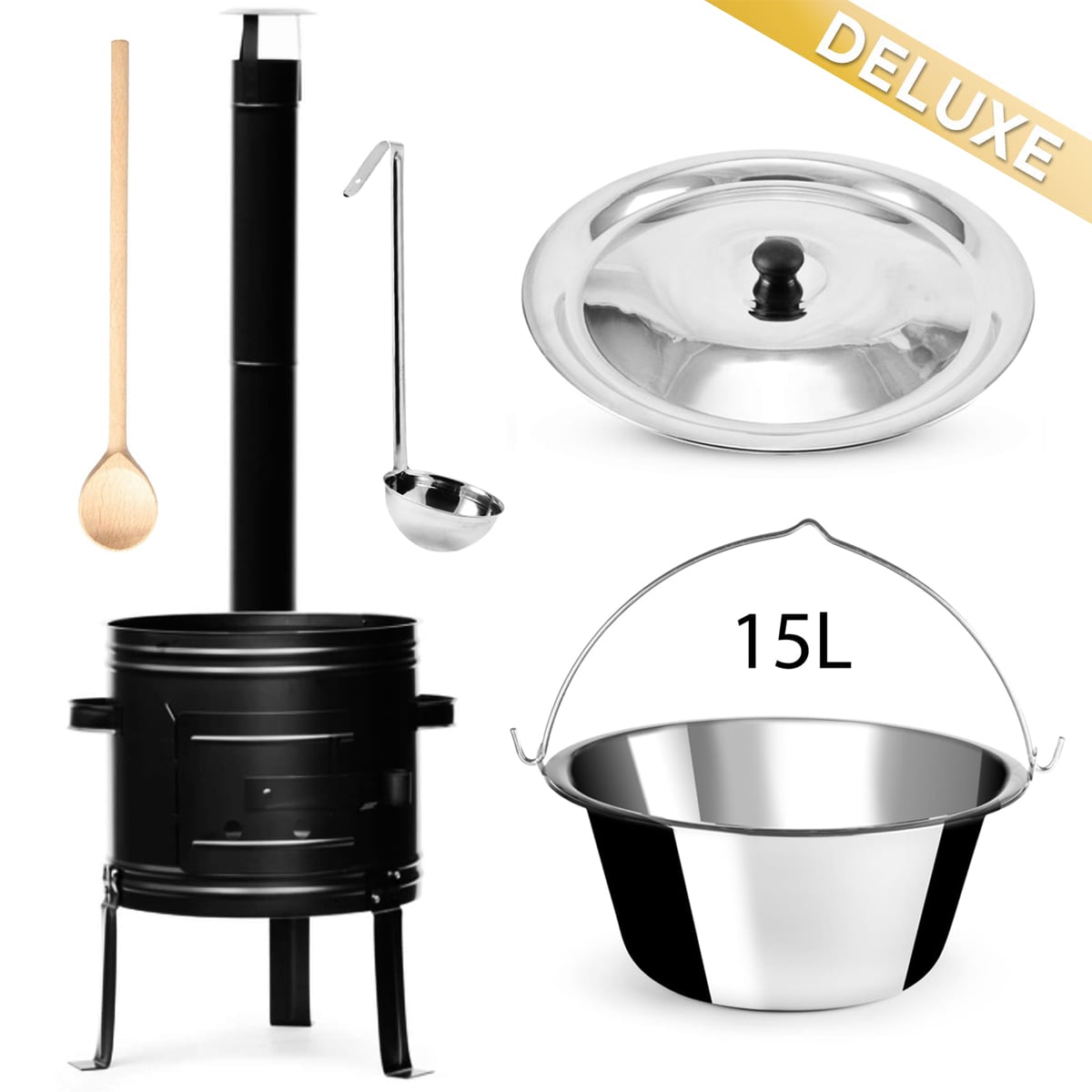 Perfect Home Set-45 DELUXE Kotlíková súprava 15 L, 5 ks
