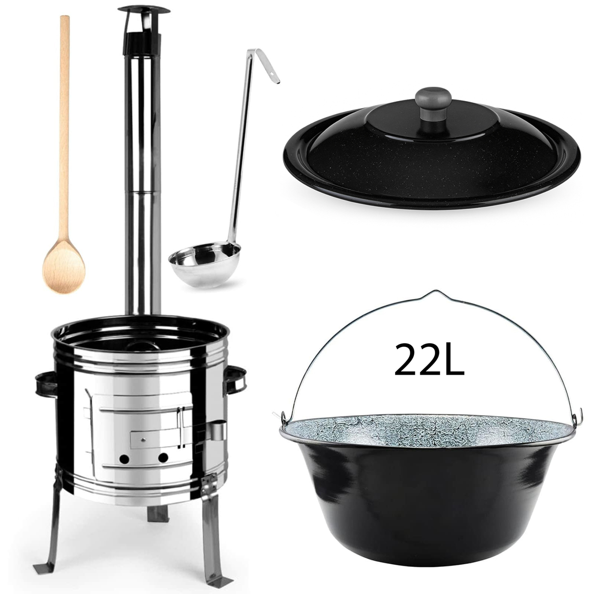 Perfect Home Set-49 Kotlíková súprava 22L, 5 ks