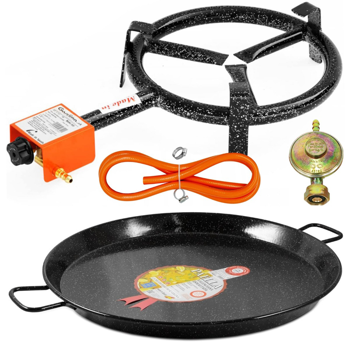 Perfect Home Pael-75 Paella panvica 50 cm s horákom a hadicou, 3ks