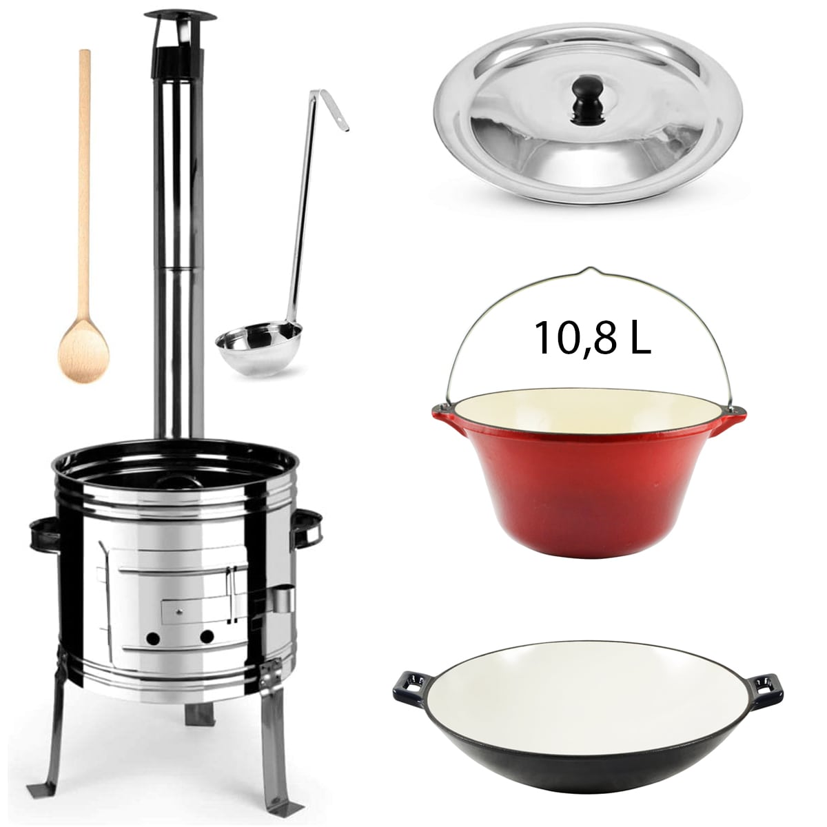 Perfect Home Set-207 Kotlíková súprava s WOK panvicou 10,8L, 6ks