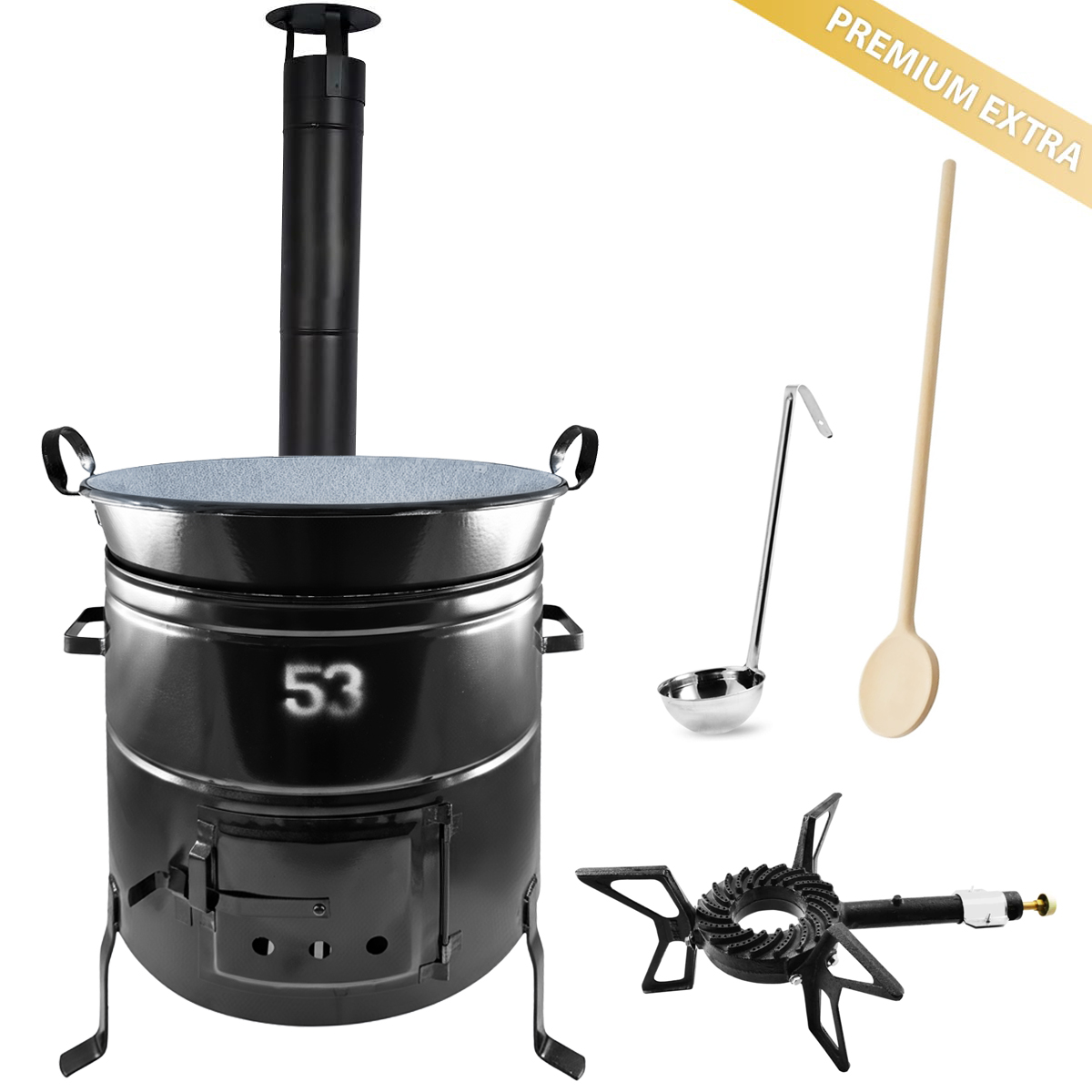 Kotlíková súprava 60L na guláš, zabíjačku s horákom – Perfect Home Premium Extra KH960