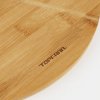 49021 3 topfann b14130 1 bambusova doska na krajanie pizze s nozom 32x1 2cm