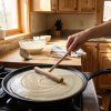Dreveny roztierac na palacinky 14 cm