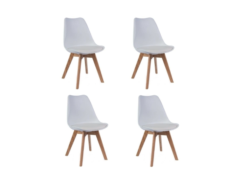 Jídelní židle PORTO - bílá (sada 4ks)