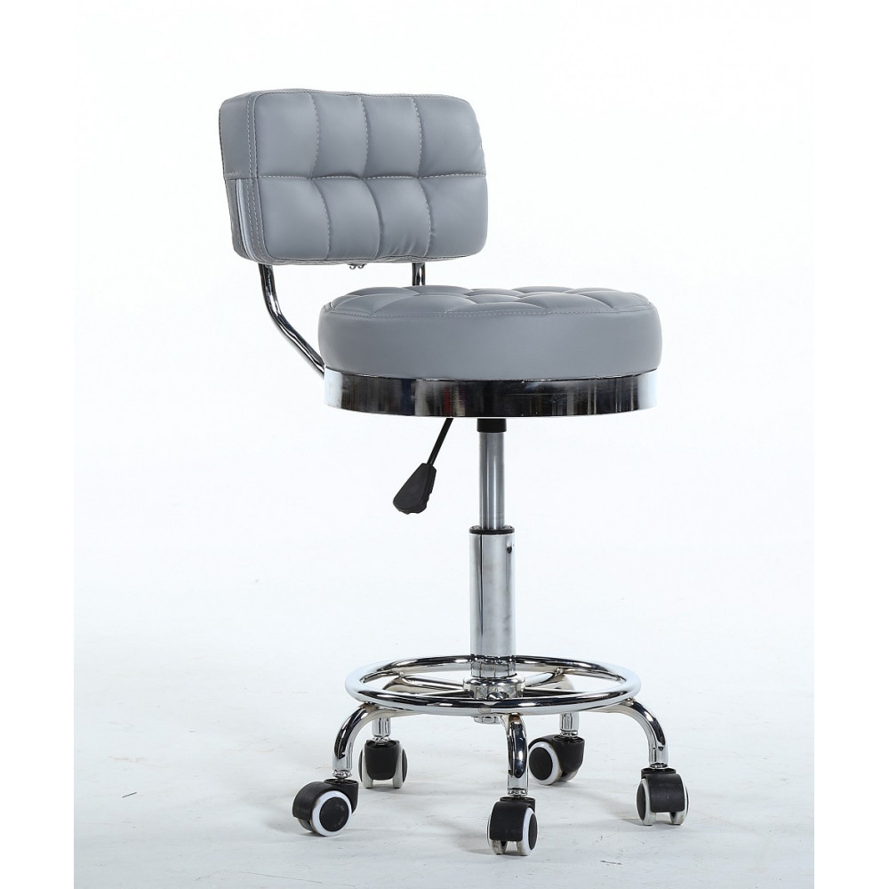 Pracovní židle / taburet LEON - šedá