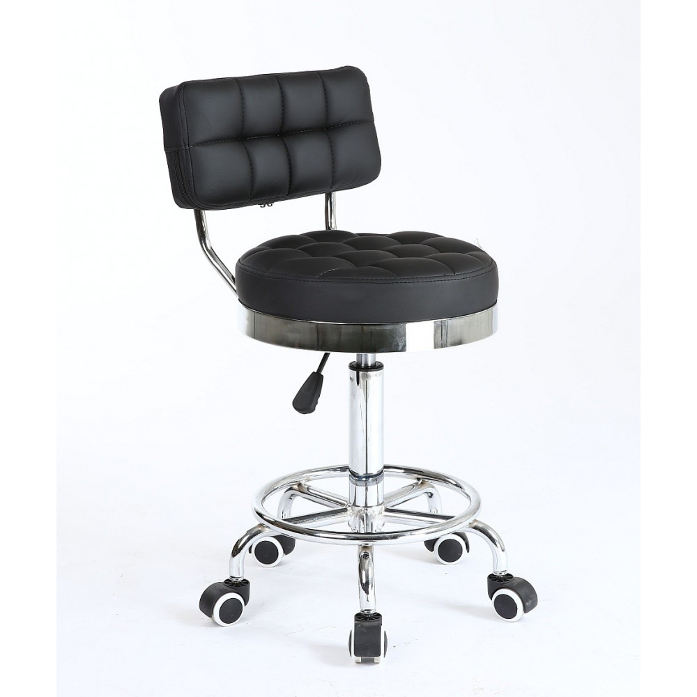 Pracovní židle / taburet LEON - černá