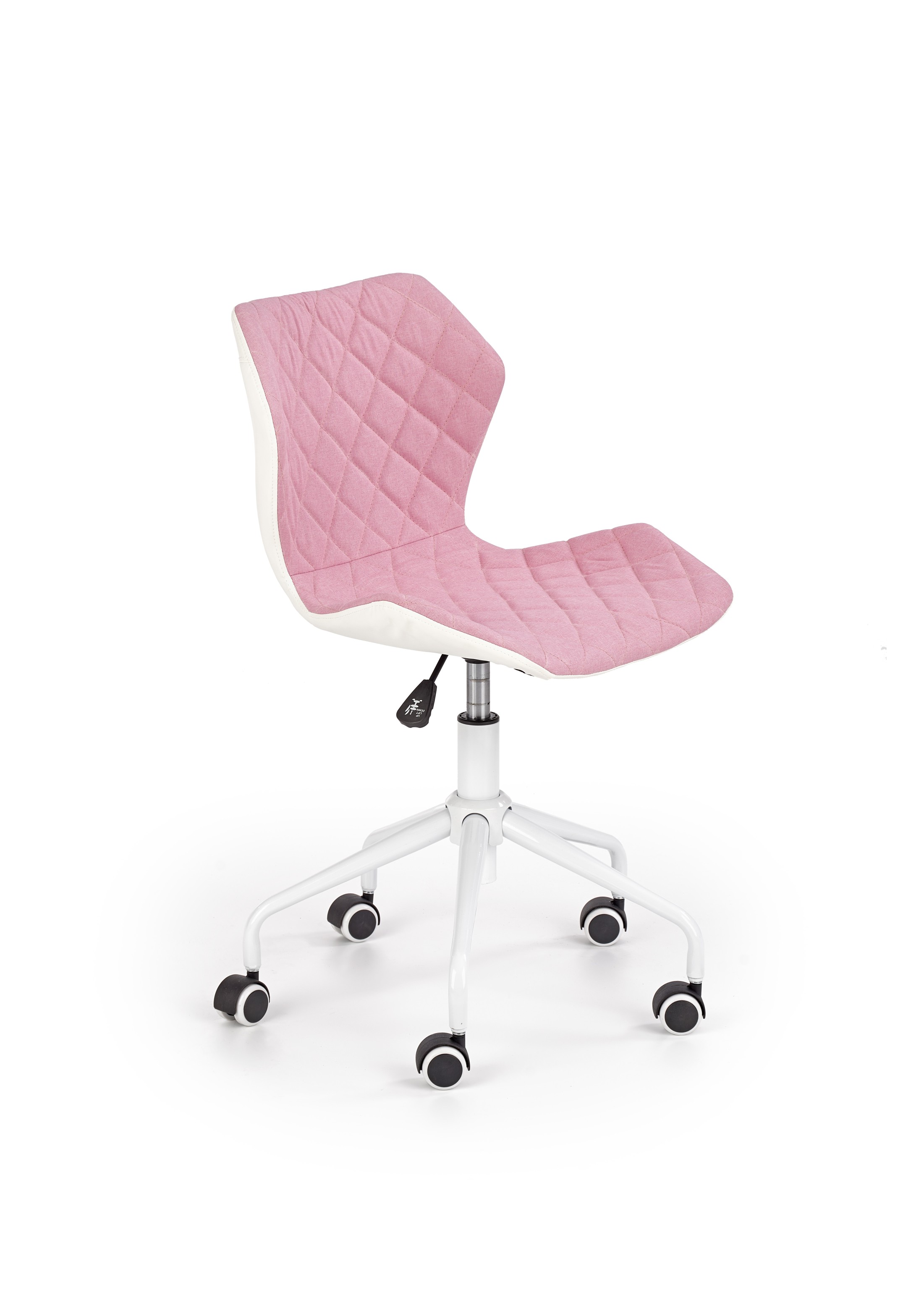 Židle MATRIX na bílé kolečkové podstavě - růžová