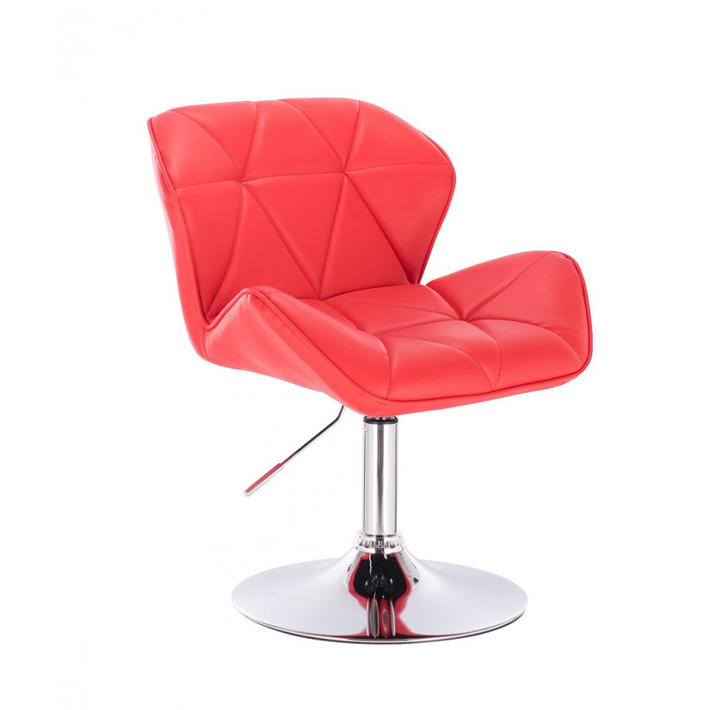 Kosmetická židle MILANO kulaté podstavě - červená