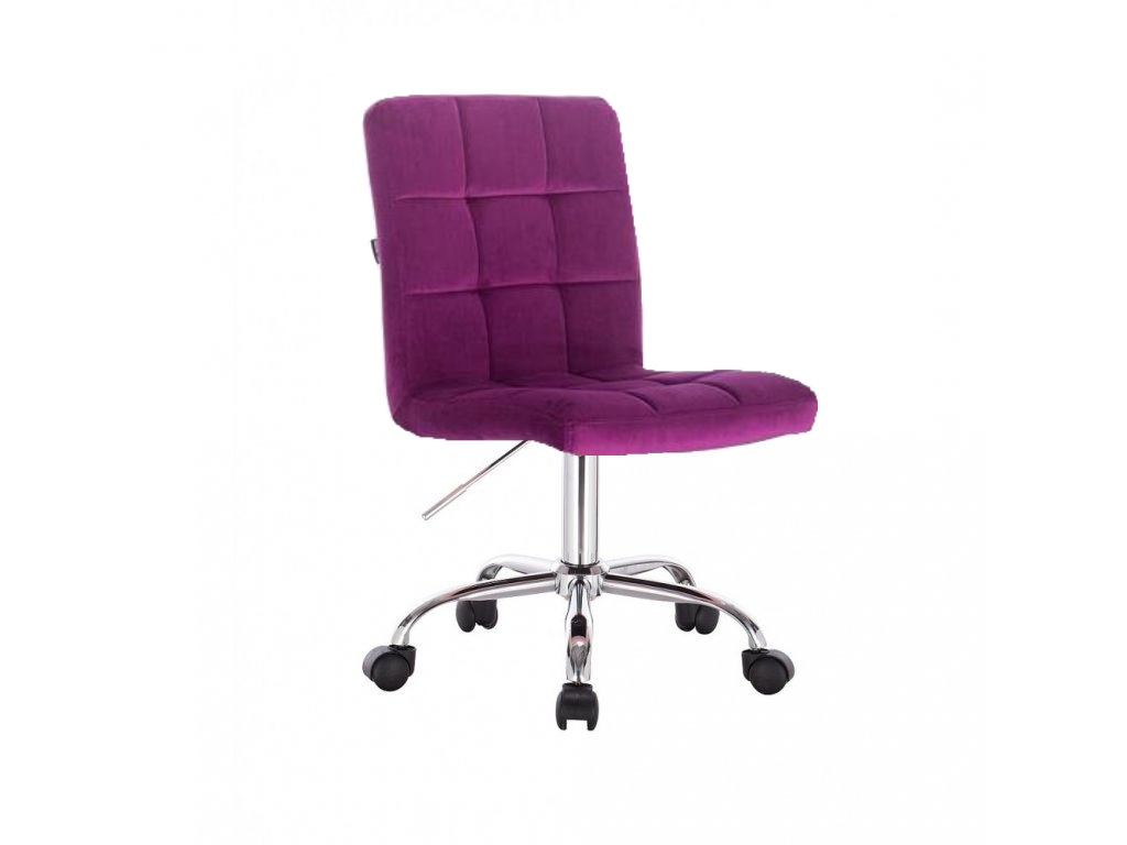 Velurová židle na kolečkách TOLEDO - fialová