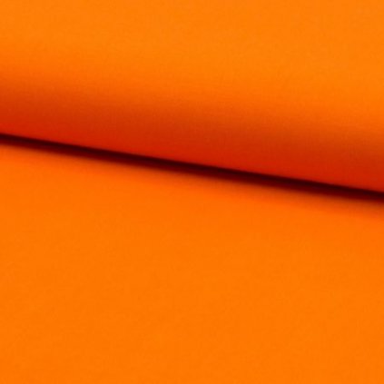 tissu coton uni orange
