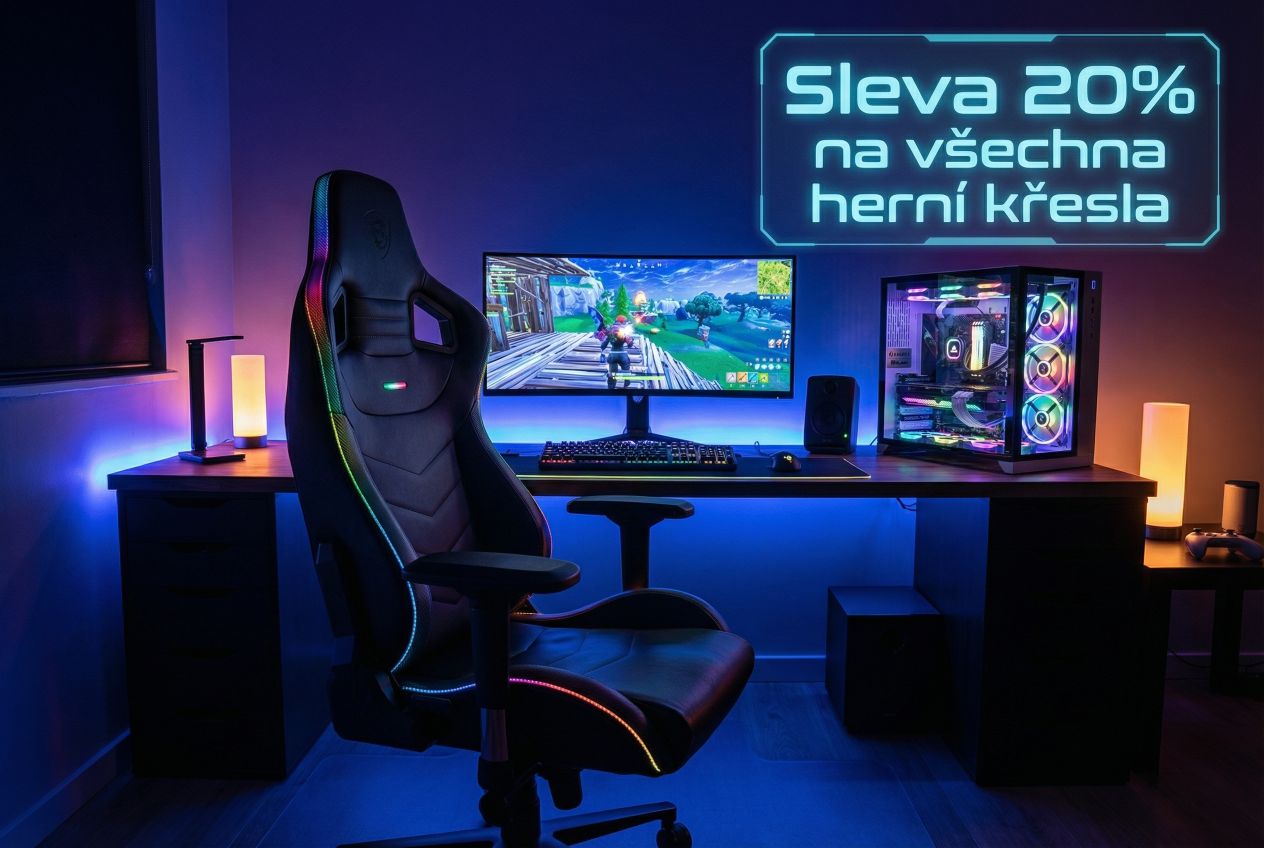 Sleva 20% na všechny herní křesla