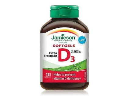JAMIESON VITAMÍN softgels D3 2500 IU 135 TBL.