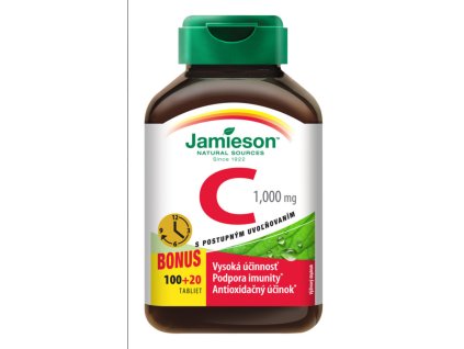 JAMIESON VITAMÍN C 1000MG S POSTUPNÝM UVOĽŇOVANÍM 120TBL.