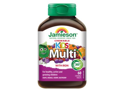 JAMIESON MULTI KIDS MULTIVITAMÍN TABLETY NA CMÚĽANIE PRE DETI 60TBL.