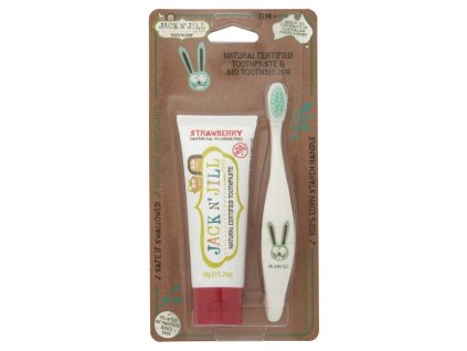 akciovy set jahodova zubna pasta zubna kefka ZAJKO jack njill