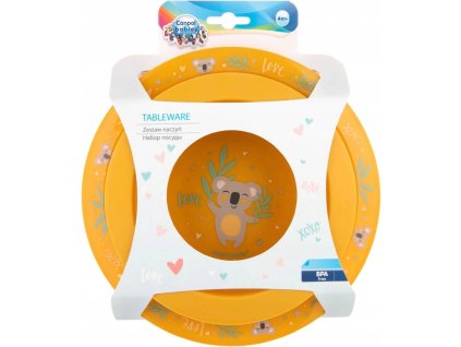 Canpol babies Jedálenská sada Exotic Animals žltá 2 ks
