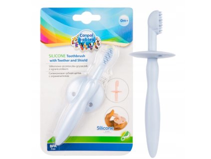 Canpol babies silikónová kefka-hrýzatko 0m+ 1ks