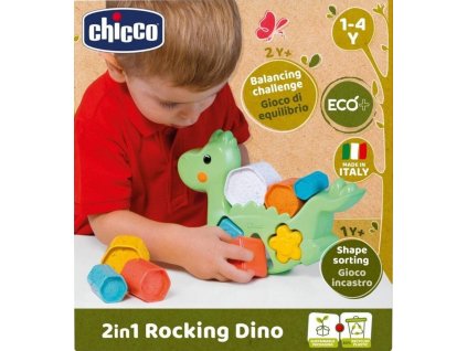 CHICCO Hračka vkladacia 2v1 Dino Eco+ 12m+