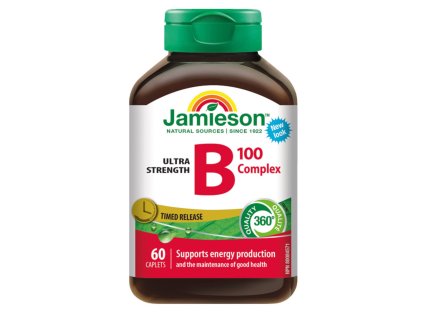 JAMIESON B-KOMPLEX 100MG S POSTUPNÝM UVOĽŇOVANÍM 60TBL.