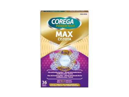 Corega Power Max Max Cistota 36 tablet CZ SK TV F