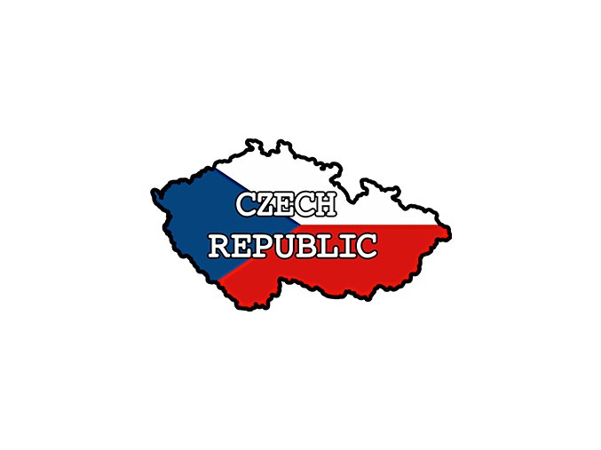 samolepka Czech republic mapa