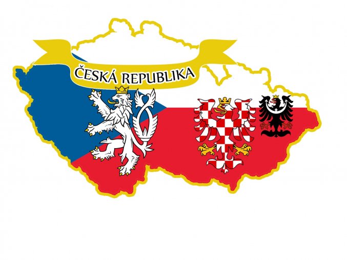 samolepka mapa česká republika