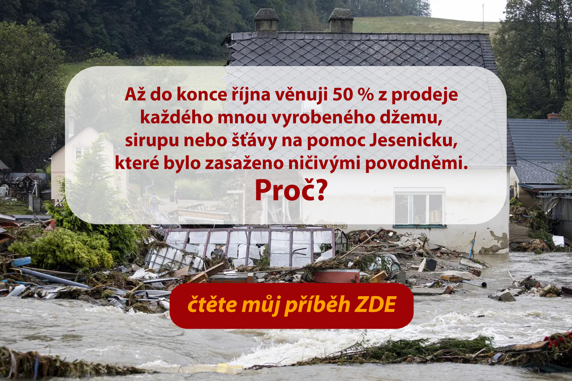 Pomoc postiženým povodní na Jesenicku