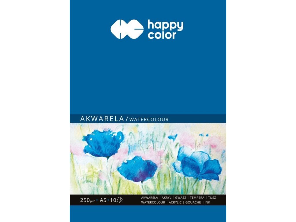 Blok Akvarelový ART A5 250g/m2, 10 listů, Happy Color