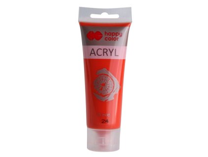 Akrylová barva 75ml, Světle Červená, Happy Color 24