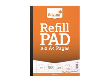 Blok náhradní náplň A4 lepený s děrováním 80 listů linkovaný Silvine