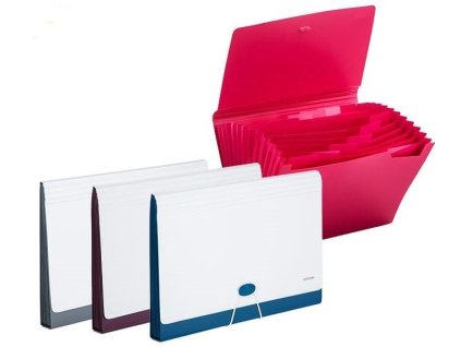 Box na dokumenty A4 Expanding File-Blanco 13 kapes Tmavě šedá