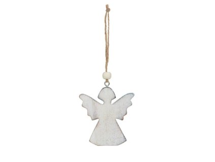 Dekorace dřevěná  2ks andělíček N173