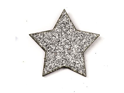 Dekorace dřevěné samolepící hvězdičky stříbrné