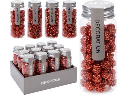 Dekorace korálky měděné 4 designy 32g