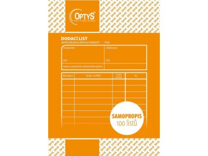 Dodací listy A6 NCR 100l OP1078