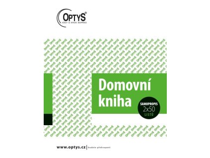 Domovní kniha, samopropisovací, 11,5 x 14,8 cm, 2 x 50 listů 1289