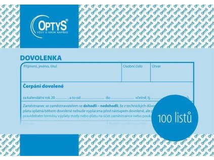 Dovolenka - žádost o dovolenou 100L  1146