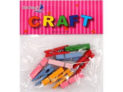 Dřevěné kolíčky barevné 35mm 10ks