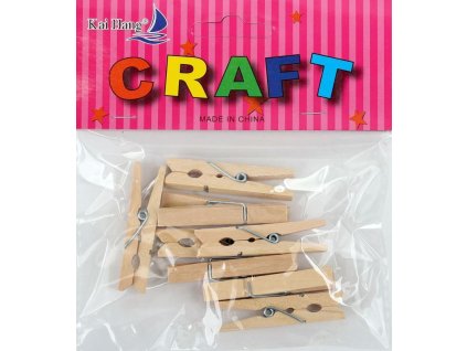 Dřevěné kolíčky přírodní 35mm 10ks