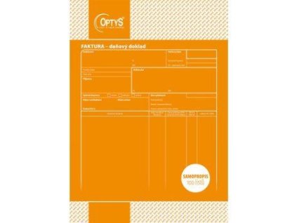 Faktura A4, samopropisovací, 100 listů 1071