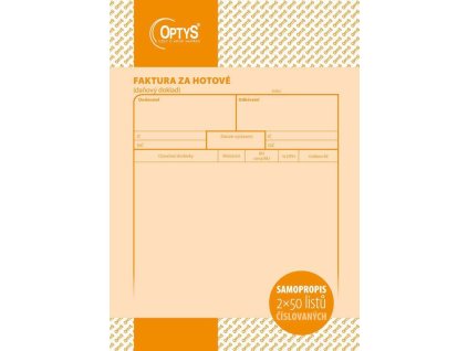 Faktura za hotové A5, samopropisovací, číslovaná, 2 x 50 listů 1073