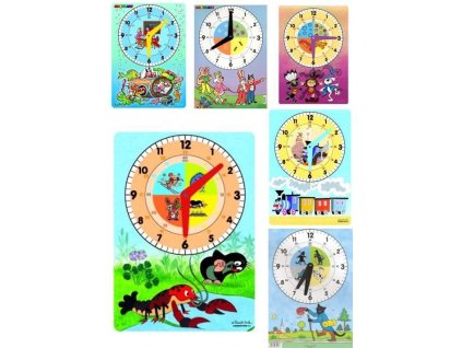 Hodiny školní Krtek, A4, papírové