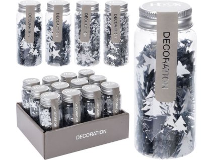 Konfety 40g stříbrné 40g mix 4 designy