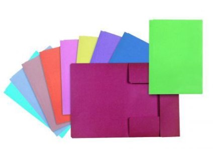 Mapa papírová 253 žlutá se třemi klopami