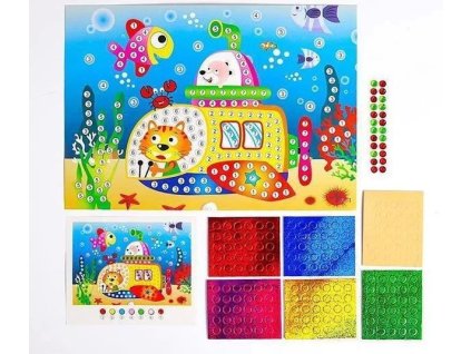 Mozajkový obrázek pěnová nalepovací kolečka