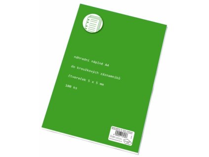 Náhradní vložky A4 čtverečkované 100ls