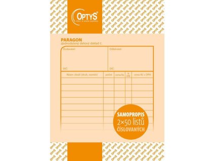 Paragon A6, samopropisovací, číslovaný, 2 x 50 listů 1086